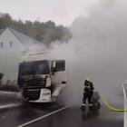 Požár tahače ve Stráži nad Ohří