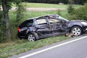 Střet auta se srnkou nedopadl dobře. Dívenka po nárazu upadla do bezvědomí