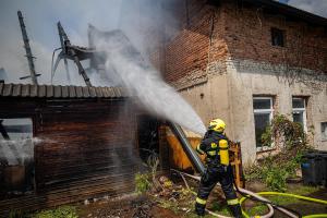 Požár rodinného domu v Horní Radechové