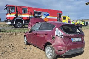 Při nehodě nedaleko obce Dobrkovice došlo ke zranění