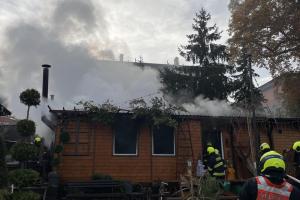 Požár zahradního domku v Ústí nad Labem
