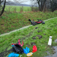 Nehoda motocyklisty u Vysokého Mýta